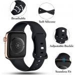 Bracelete Apple Watch (38/ 40/ 41 mm) Silicone Black