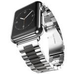Bracelete Aço Apple Watch Preto/prata 38/ 40/ 41 mm