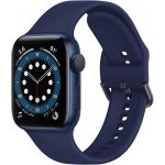 Bracelete com Fecho Apple Watch (42/ 44/ 45 mm) Silicone Blue Marinho