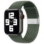 Bracelete Apple Watch Tecido Trançado (38/ 40/ 41 mm) Verde Escuro