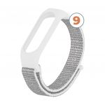 Bracelete Velcro para Xiaomi Mi Band 5/ 6/ 7 White
