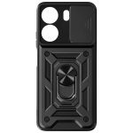 Avizar Capa para Redmi 13C com Protector de Camara e Anel Suporte Video Preto, Black - BACK-KOSCAM-BK-R13C