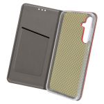Avizar Capa para Samsung A35 5G Aba Magnética Porta-cartões Suporte Vermelho, Red - FOLIO-SMART-RD-A356B