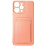 Avizar Capa para Xiaomi Redmi 12 Silicone Flexível Suporte Cartão, Luz Pink - BACK-4CB-PK-R12R