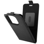Avizar Capa para iphone 15 Pro Plus Aba Vertical com Porta-cartão de Efeito Couro Black - HCU-FLEXI-BK-15P