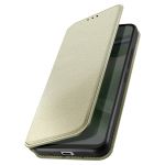 Avizar Capa para Xiaomi Mi A2 Lite com Aba Magnética Gold - FOLIO-ELEC-GD-A2LTE