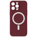 Avizar Capa para iphone 15 Pro Max Compatível Magsafe Semi Rígida Soft-touch Bordeaux - BACK-FAST-MS-WN-15X