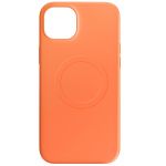 Avizar Capa Magsafe iphone 15 Plus Silicone Flexível Interior Mag Cover Orange - BACK-FASMAG-OG-15M