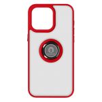 Avizar Capa iphone 15 Pro Max com Anel de Metal Bi-material Red - BACK-KAMEO-RD-15X