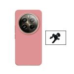 Phonecare Kit Suporte Magnético Reforçado de Carro + Capa Silicone Líquido para Realme 12 Pro 5G Pink