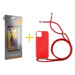 Skyhe Pack 1x Película de Vidro Temperado Full + Capa Skyhe Xiaomi Redmi 12C Gel Rope Red - 8434010413215