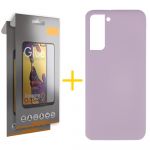 Skyhe Pack 2x Película de Vidro Temperado Full + Capa Skyhe Samsung Galaxy A15 Silicone Líquido Purple - 8434010471338
