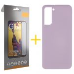 Skyhe Pack 1x Película de Vidro Temperado Full + Capa Skyhe Samsung Galaxy S23 Fe Silicone Líquido Purple - 8434010468239