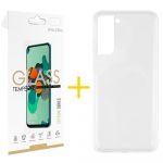 Gandy Pack 1x Película de Vidro Temperado 2.5D + Capa Gandy Samsung Galaxy A15 Silicone Líquido Clear - 8434010470454