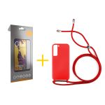 Gandy Pack 1x Película de Vidro Temperado Full + Capa Gandy Samsung Galaxy A15 5G Gel Rope Red - 8434010477170