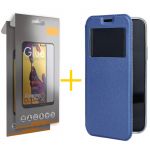 Gandy Pack 2x Película de Vidro Temperado Full + Capa Gandy Samsung Galaxy A32 4G Gandy Flip Cover Blue - 8434010509642