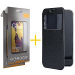 Gandy Pack 2x Película de Vidro Temperado Full + Capa Gandy Samsung Galaxy A04e Gandy Flip Cover Black - 8434010505019