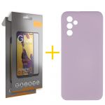 Gandy Pack 2x Película de Vidro Temperado Full + Capa Gandy Samsung Galaxy A24 4G Silicone Líquido Purple - 8434010423214
