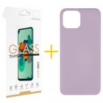 Gandy Pack 1x Película de Vidro Temperado 2.5D + Capa Gandy Apple iPhone 12 Silicone Líquido Purple - 8434010554420