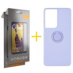Gandy Pack 2x Película de Vidro Temperado Full + Capa Gandy Apple iPhone 15 Pro Max Gel O-ring Violet - 8434010449818