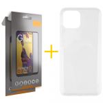 Gandy Pack 2x Película de Vidro Temperado Full + Capa Gandy Apple iPhone 15 Pro Max Silicone Líquido Clear - 8434010449719