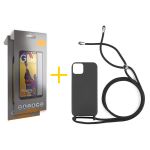 Gandy Pack 2x Película de Vidro Temperado Full + Capa Gandy Apple iPhone 15 Pro Max Gel Rope Black - 8434010449610