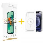 Gandy Pack 1x Película de Vidro Temperado 2.5D + Capa Gandy Apple iPhone 15 Pro Compatível com Magsafe Magnetic Clear - 8434010440846
