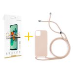 Gandy Pack 1x Película de Vidro Temperado 2.5D + Capa Gandy Apple iPhone 15 Pro Gel Rope Pink Pastel - 8434010440655