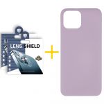 Gandy Pack 2x Película de Câmara + Capa Gandy Apple iPhone 15 Plus Silicone Líquido Purple - 8434010438911