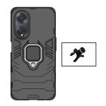 Phonecare Kit Suporte Magnético de Carro Reforçado + Capa 3X1 Military Defender para Oppo A18 Black