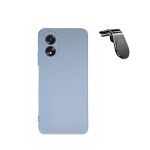 Phonecare Kit Suporte Magnético L Safe Driving Carro + Capa Silicone Líquido para Oppo A18 Light Blue