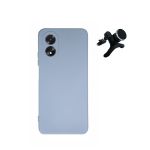 Phonecare Kit Suporte Magnético Reforçado de Carro + Capa Silicone Líquido para Oppo A18 Light Blue