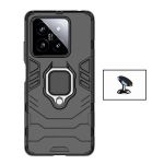 Phonecare Kit Suporte Magnético de Carro + Capa 3X1 Military Defender para Xiaomi 14 Black