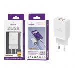 Eleventek Carregador Adaptador 2 USB com Controle Inteligente IC Branco - AD1304