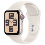 Apple Watch SE (2024) GPS+Cellular 40mm Alumínio Starlight c/ Bracelete Desportiva Starlight - Small/Medium