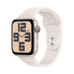 Apple Watch SE (2024) GPS+Cellular 44mm Alumínio Starlight c/ Bracelete Desportiva Starlight - Small/Medium