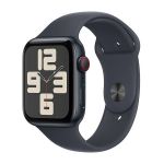 Apple Watch SE (2024) GPS+Cellular 44mm Alumínio Midnight c/ Bracelete Desportiva Midnight - Small/Medium