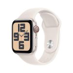 Apple Watch SE (2024) GPS+Cellular 40mm Alumínio Starlight c/ Bracelete Desportiva Starlight - Medium/Large