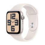 Apple Watch SE (2024) GPS 44mm Alumínio Starlight c/ Bracelete Desportiva Starlight - Small/Medium