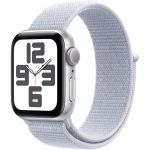 Apple Watch SE (2024) GPS 40mm Alumínio Silver c/ Bracelete Loop Blue Cloud