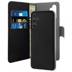 Puro Capa Destacável Wallet em Ecopele para Samsung Galaxy A15 Black