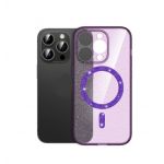 Capa iPhone 14 Pro Max Silicone Magsafe Purpurina lilas
