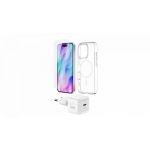 Qdos Starter Pack iPhone 16 Pro (Capa + Protetor de ecrã + Adaptador de alimentação USB-C)