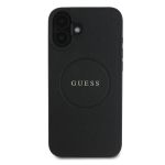 Guess Capa Grained Gold Ring Magsafe para para iPhone 16 Preta