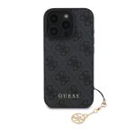 Guess Capa 4G Charm para iPhone 16 Pro Cinza