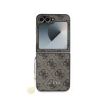 Guess Capa para Samsung Galaxy Z Flip 6 Pele Sintética Castanho
