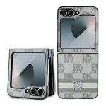 Guess Capa Original Samsung Galaxy Z Flip 6 Dkny Padrão Xadrez Listras Impressas Bege