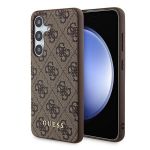Guess Capa Samsung A35 4G Metal Dourado Logo Castanha