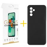 Pack 1x Película de Vidro Temperado 2.5D + Capa Samsung Galaxy A36 5G Silicone Líquido Black