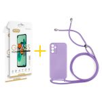Accetel Pack 2x Película de Vidro Temperado 2.5D + Capa Accetel Samsung Galaxy A35 5G Gel Rope Violet